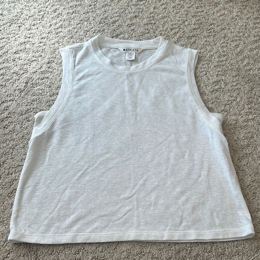 Athleta White Sleeveless Women's Top